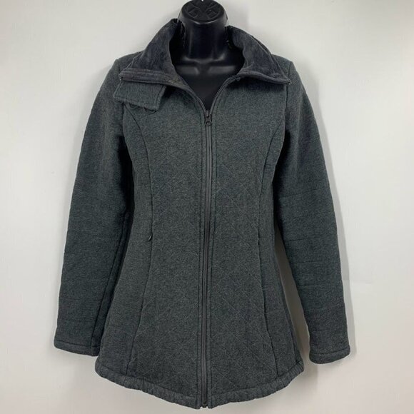 The North Face Women's Caroluna Cotton Fleece Full ZIp Quilted‎ Jacket Size XS - Picture 2 of 14